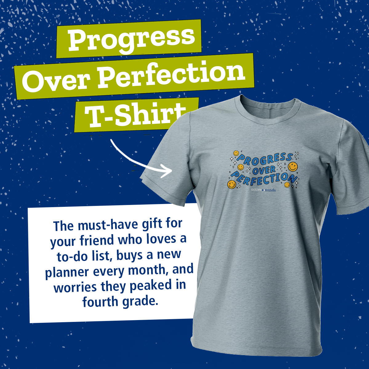 Progress Over Perfection Tee Active Minds Shop