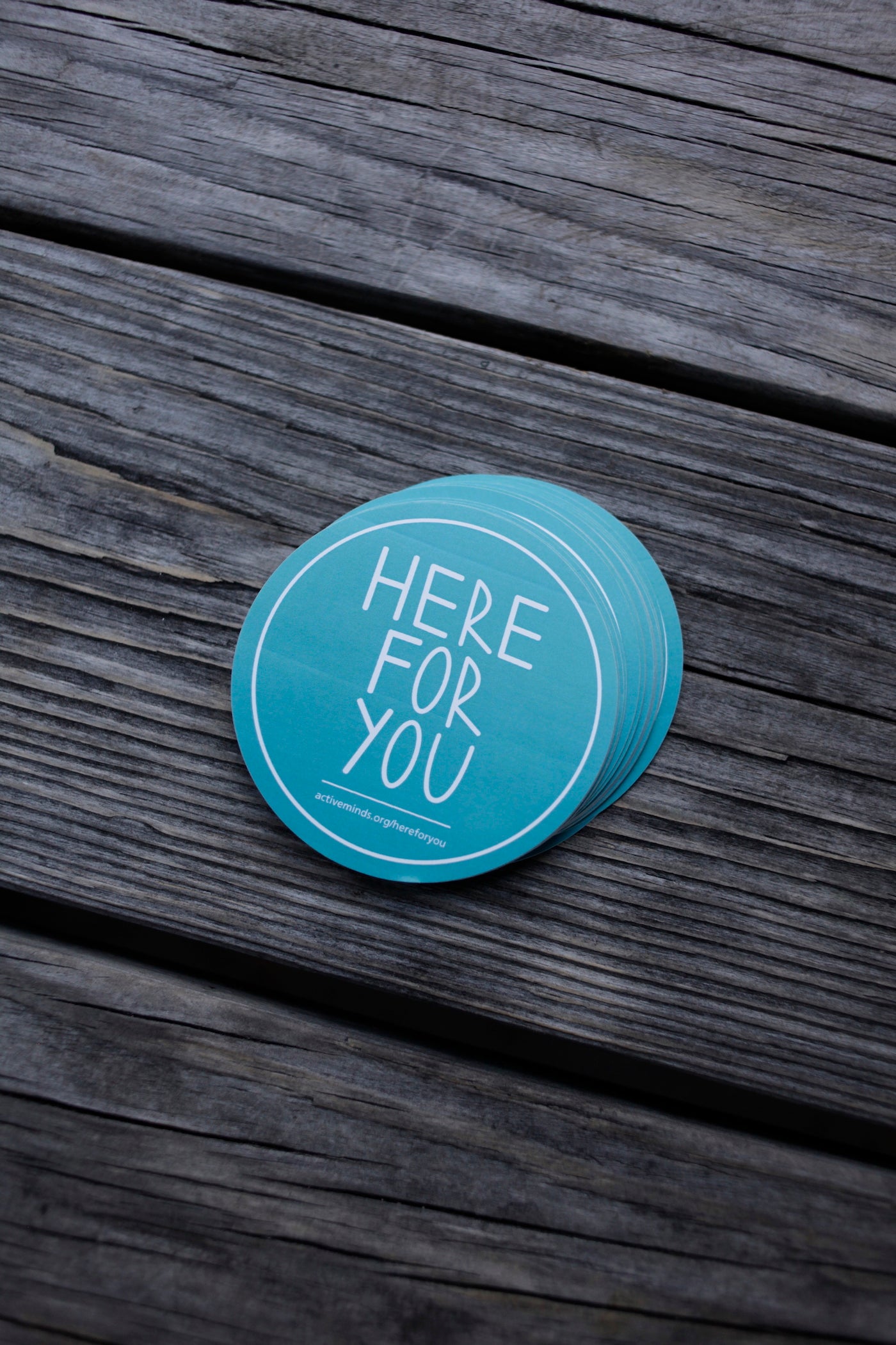 'Here For You" Teal Stickers (Pack of 25)