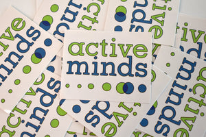 "Active Minds Logo" Stickers (Pck25)