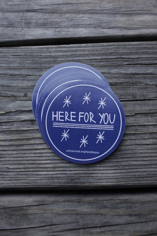 "Here For You" Blue Stickers (Pack of 25)